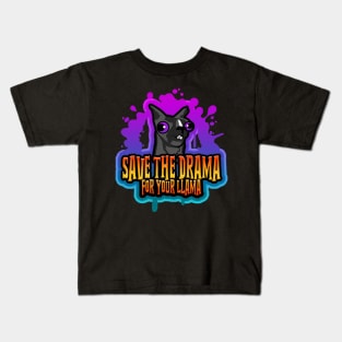 Save The Drama For Your Llama Splatter Kids T-Shirt